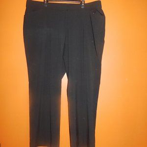 CROFT & BARROW CURY MID RISE TROUSERS - BLACK